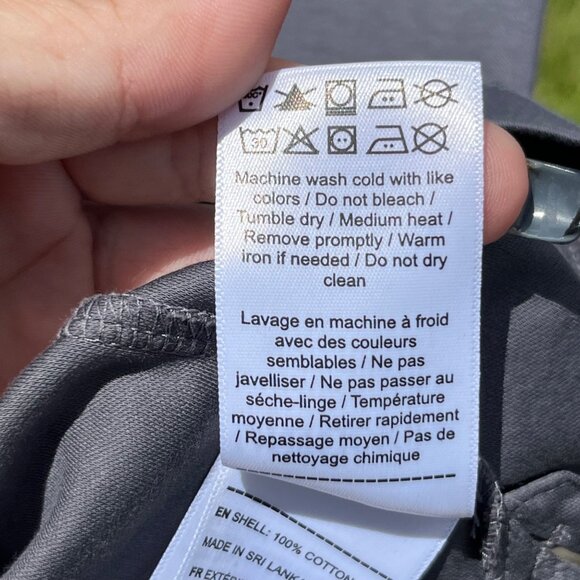 UNTUCKit Gray Damaschino Long Sleeve Contrast Pocket Polo Size M - Picture 6 of 8